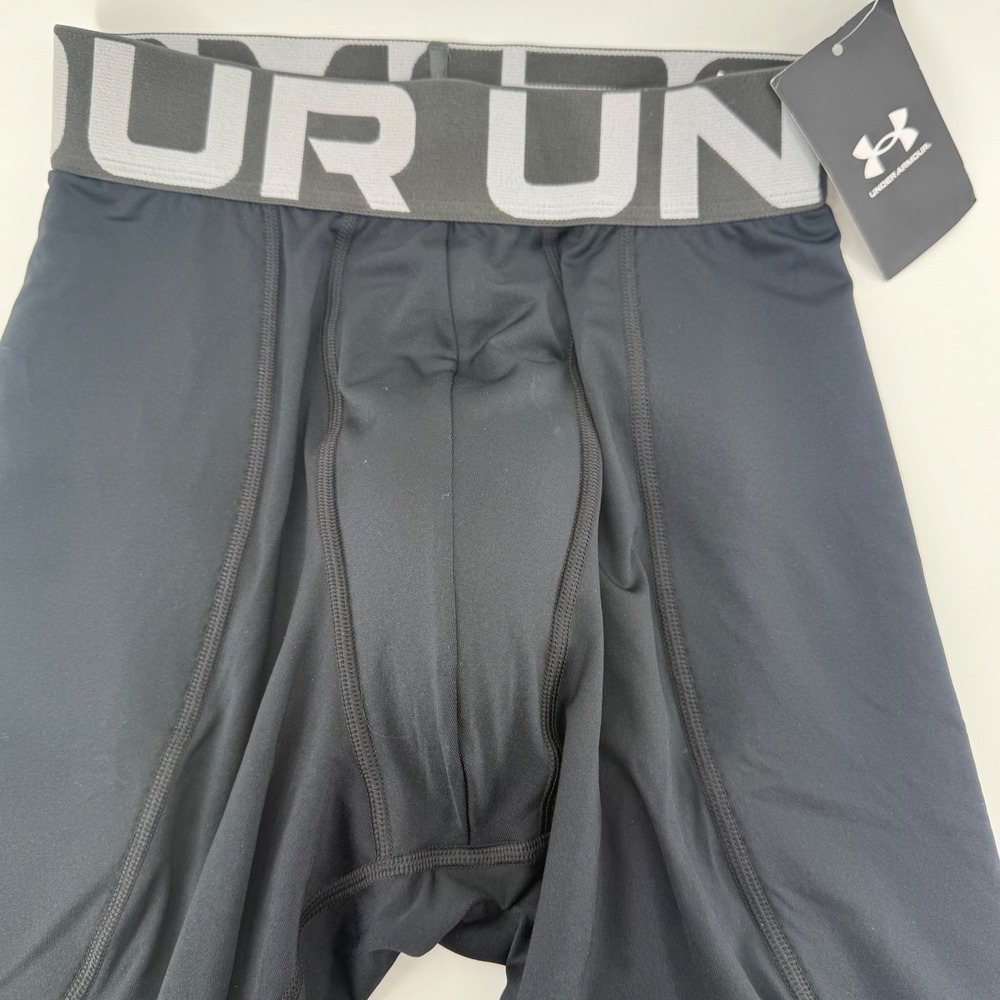 NWT Under Armour Mens Compression‎ Leggings with cup Black HeatGear Size Small - Picture 2 of 8